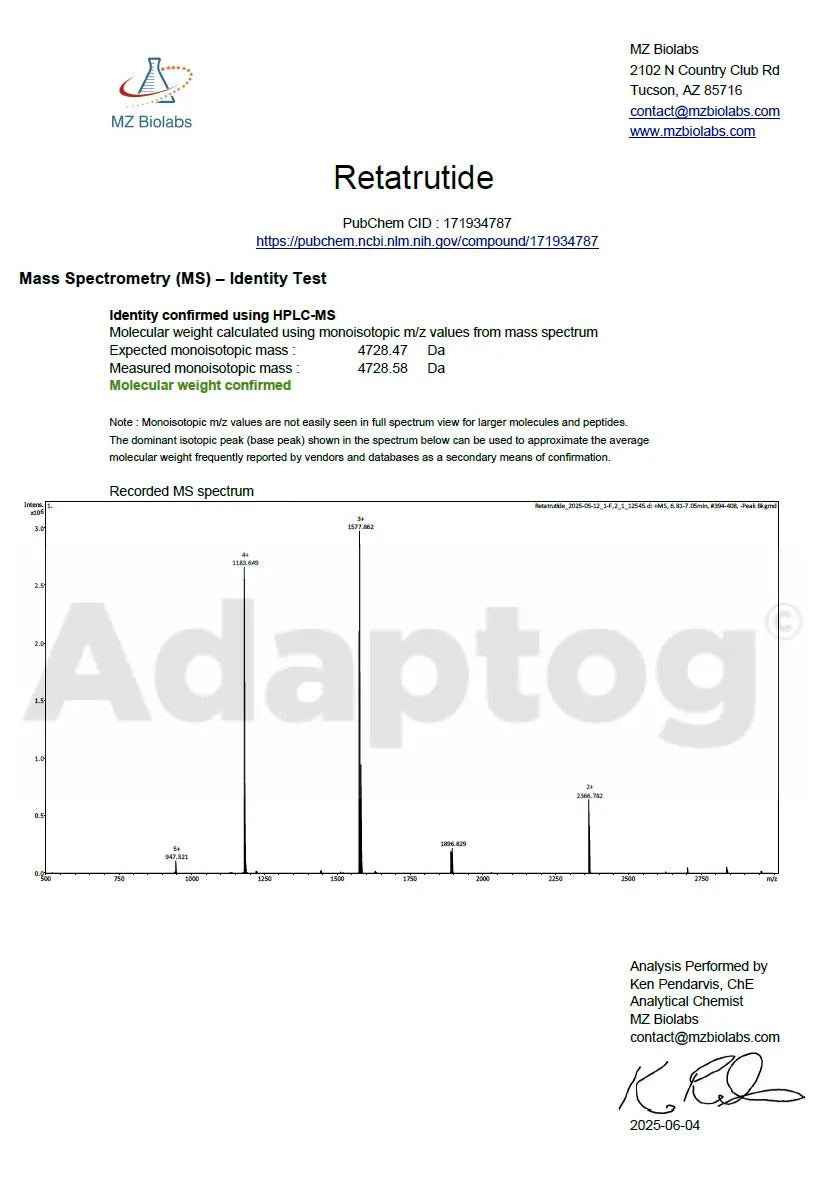Retatrutide 10mg Apex Receptor